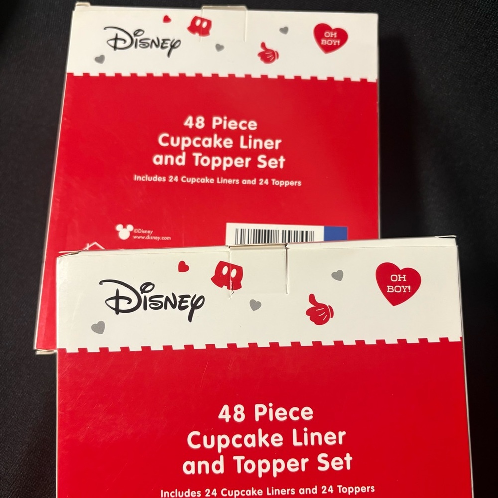 Disney Minnie & Mickey Valentine Cupcake Kit – 48 Liners + 48 Toppers! - Picture 5 of 5